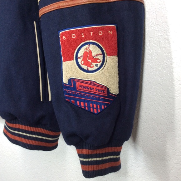 Word Series 1967 Boston Red Sox Reversible Button-Up Wool Blend Jacket - Picture 5 of 16